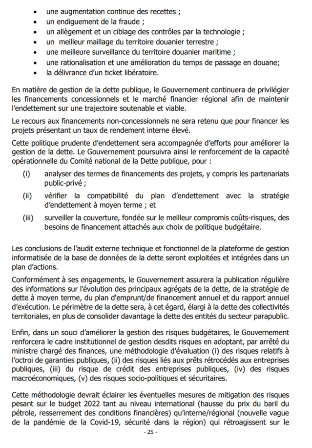 L'économie du projet de Loi de Finances 2022: Ce que prévoit de réaliser la Douane sénégalaise (Document) L'économie du projet de Loi de Finances 2022: Ce que prévoit de réaliser la Douane sénégalaise (Document)
