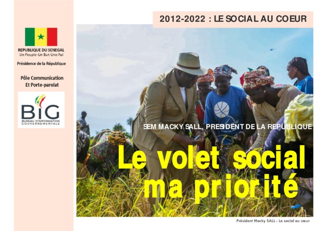 Le volet social ma priorité ( Contribution de Macky Sall ) Le volet social ma priorité ( Contribution de Macky Sall )