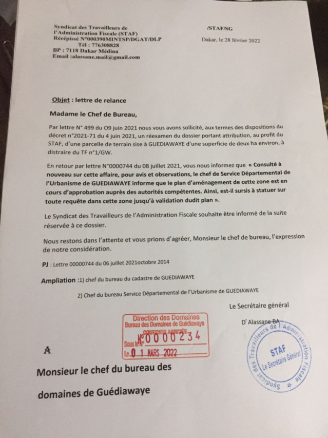 Menaces, rétrogradation et affectation: ça chauffe entre la DGID et le STAF (Document)