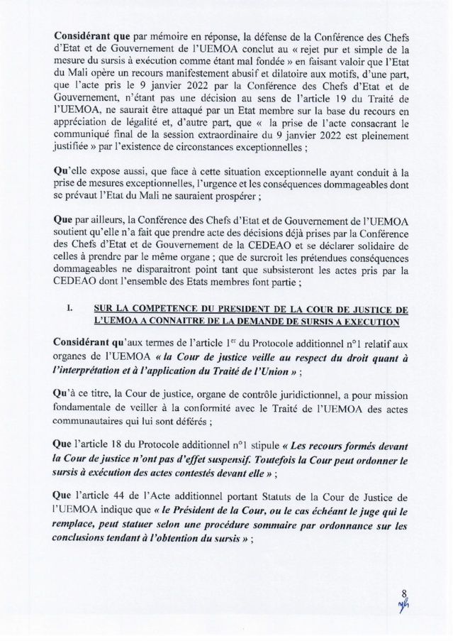 Mali : suspension des sanctions adoptées contre le Mali par les Chefs d’État de l'Uemoa (Document) Mali : suspension des sanctions adoptées contre le Mali par les Chefs d’État de l'Uemoa (Document)