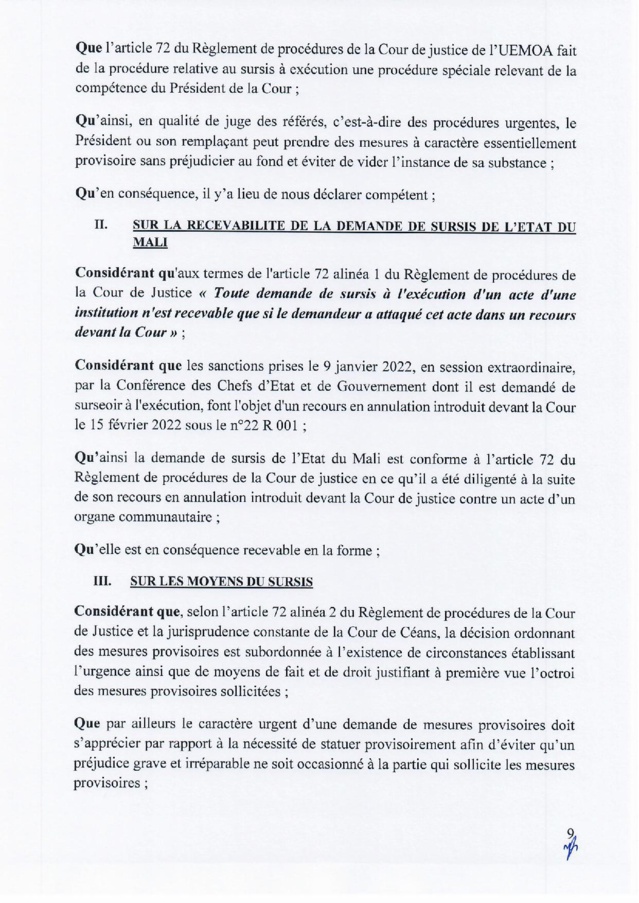 Mali : suspension des sanctions adoptées contre le Mali par les Chefs d’État de l'Uemoa (Document) Mali : suspension des sanctions adoptées contre le Mali par les Chefs d’État de l'Uemoa (Document)