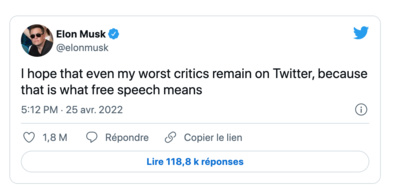 Elon Musk rachète Twitter pour la coquette somme de...