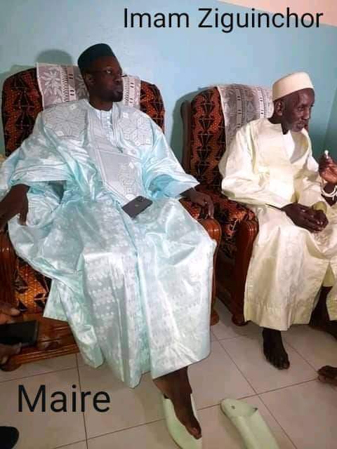 Arrêt sur image! L'opposant Ousmane Sonko chez l'imam de Ziguinchor
