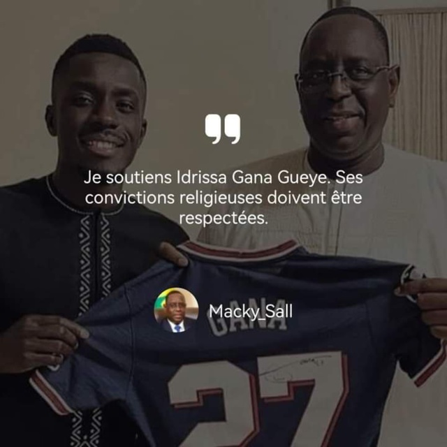 Homophobie dans le football- Macky Sall soutient Idrissa Gana Guèye Homophobie dans le football- Macky Sall soutient Idrissa Gana Guèye