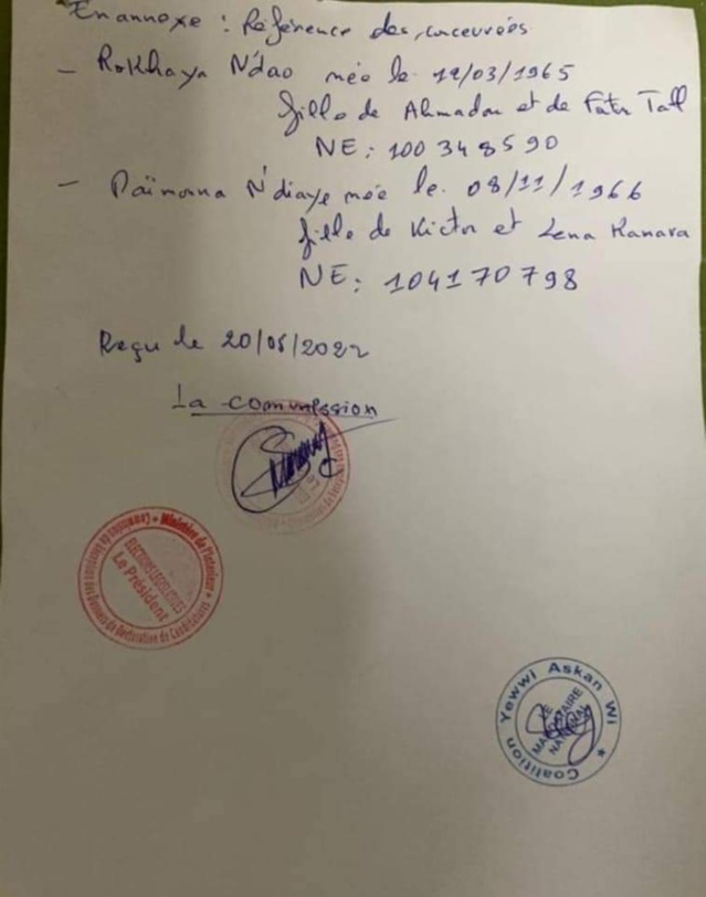 Liste nationale Benno Bokk Yaakar: le mandataire de "Yewwi" décéle une entorse à la parité Liste nationale Benno Bokk Yaakar: le mandataire de "Yewwi" décéle une entorse à la parité