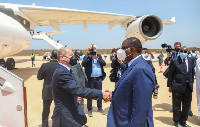 Le Chancelier de la République allemande Olaf Scholz séjourne à Dakar Le Chancelier de la République allemande Olaf Scholz séjourne à Dakar