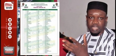 Législatives : les modifications de la liste de Yewwi pour Dakar Législatives : les modifications de la liste de Yewwi pour Dakar