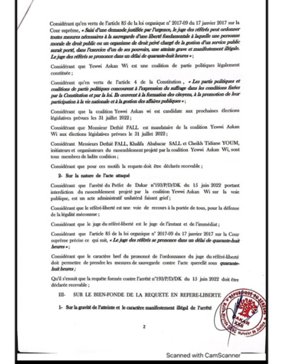REQUÊTE EN RÉFÉRÉ - LIBERTÉ DE YAW / La Cour Suprême convoque en urgence pour une audience à 13 H30 REQUÊTE EN RÉFÉRÉ - LIBERTÉ DE YAW / La Cour Suprême convoque en urgence pour une audience à 13 H30