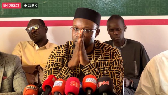 Mercredi 22 juin : Ousmane Sonko invite les Sénégalais à un concert de klaxons et casseroles Mercredi 22 juin : Ousmane Sonko invite les Sénégalais à un concert de klaxons et casseroles