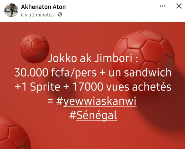 ARRÊT SUR IMAGE- Le pied de nez de l'activiste Akhenaton Aton après le face à face d'hier entre Macky et certains jeunes ARRÊT SUR IMAGE- Le pied de nez de l'activiste Akhenaton Aton après le face à face d'hier entre Macky et certains jeunes