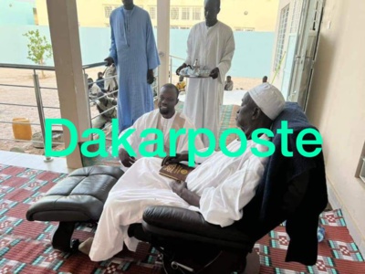 L'opposant Ousmane Sonko reçu par Serigne CHEIKH SALIOU MBACKÉ