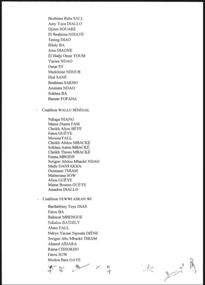 Le Conseil constitutionnel proclame les résultats définitifs des élections législatives du 31 juillet dernier et...rejette le recours de Sheikh Alassane Sène (DOCUMENT)