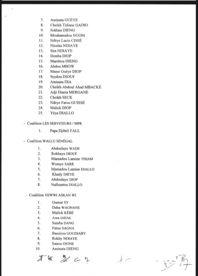 Le Conseil constitutionnel proclame les résultats définitifs des élections législatives du 31 juillet dernier et...rejette le recours de Sheikh Alassane Sène (DOCUMENT)