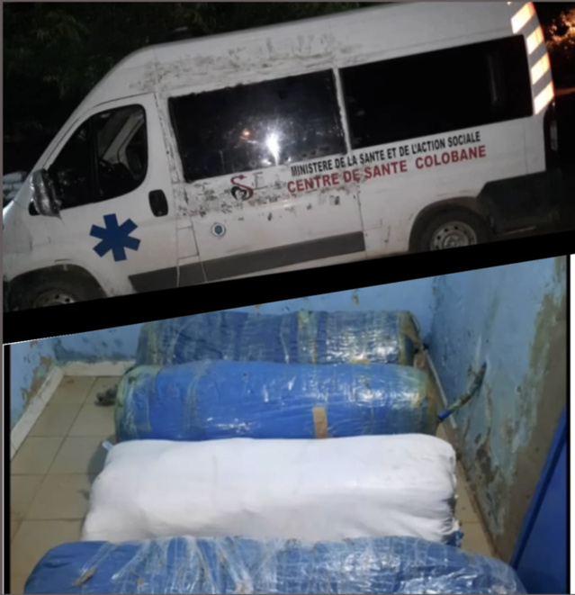 Trafic de drogue : La Gendarmerie saisit à Kalifourou (Kolda) 125 kg de chanvre indien dans une ambulance du poste de santé de Colobane. Trafic de drogue : La Gendarmerie saisit à Kalifourou (Kolda) 125 kg de chanvre indien dans une ambulance du poste de santé de Colobane.