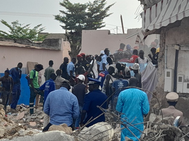 Effondrement d'un bâtiment R+1 à Kaolack- Le bilan s'alourdit Effondrement d'un bâtiment R+1 à Kaolack- Le bilan s'alourdit