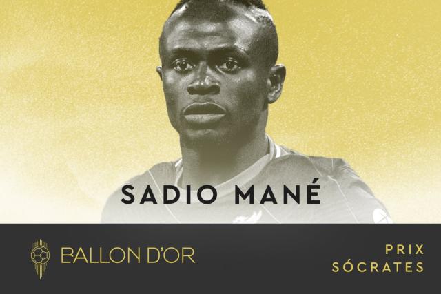 Sadio Mané reçoit le premier Prix Socrates de l'histoire Sadio Mané reçoit le premier Prix Socrates de l'histoire