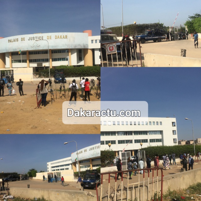 Palais de justice : un important dispositif sécuritaire déployé, les audiences renvoyées. Palais de justice : un important dispositif sécuritaire déployé, les audiences renvoyées.