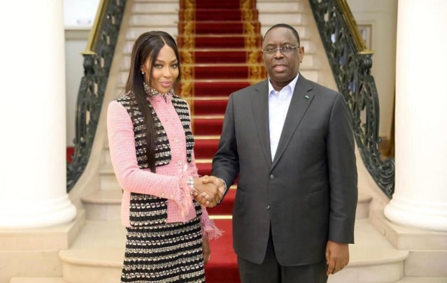 Naomi Campbell reçue par le Président Macky Sall