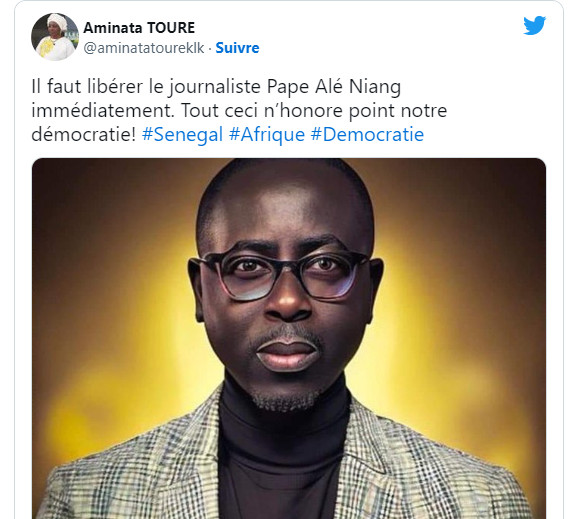 Aminata Touré : “Il faut libérer Pape Alé Niang immédiatement” Aminata Touré : “Il faut libérer Pape Alé Niang immédiatement”