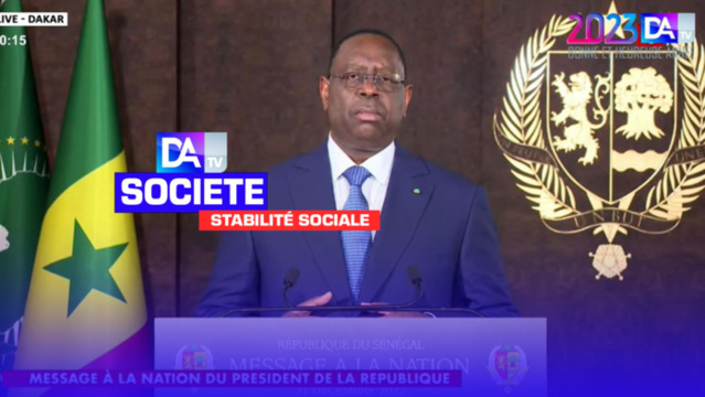 Stabilité sociale : « Nul ne doit s’imaginer plus grand ou plus fort que cette nation qui nous abrite tous! » (Macky Sall) Stabilité sociale : « Nul ne doit s’imaginer plus grand ou plus fort que cette nation qui nous abrite tous! » (Macky Sall)