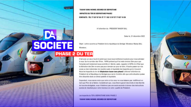 Phase 2 du TER: les impactés de Sébikotane alertent sur leurs situations et demandent l’arbitrage du Chef de l’Etat