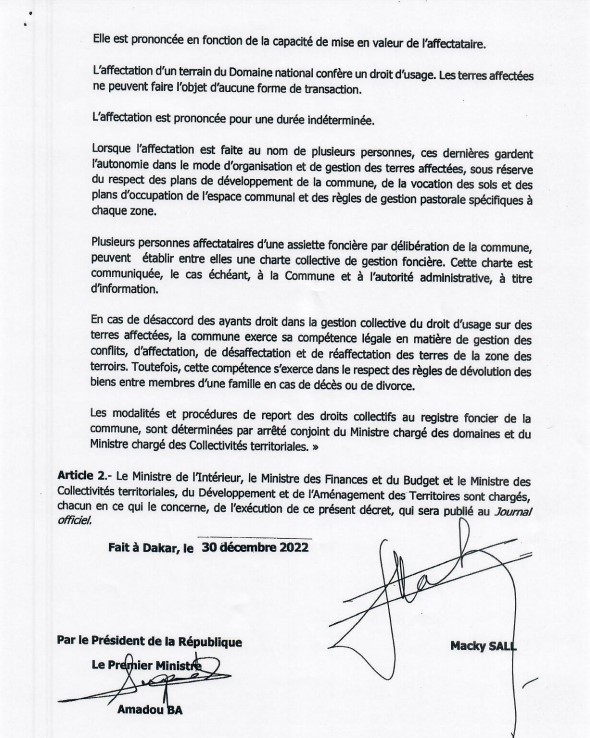 Domaine national : les nouvelles conditions d'affectation et de désaffectation des terres Domaine national : les nouvelles conditions d'affectation et de désaffectation des terres