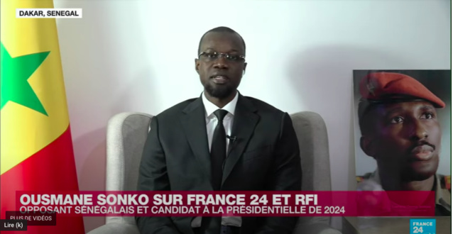 Entretien à France 24 et RFI : Sonko se livre