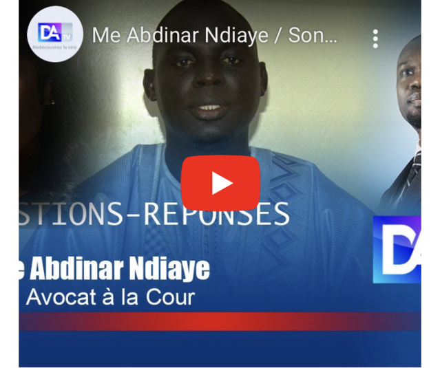 Entretien avec Me Abdinar Ndiaye / Dualité Sonko-Adji Sarr à la Chambre criminelle : L'avocat présente cette Cour exceptionnelle Entretien avec Me Abdinar Ndiaye / Dualité Sonko-Adji Sarr à la Chambre criminelle : L'avocat présente cette Cour exceptionnelle