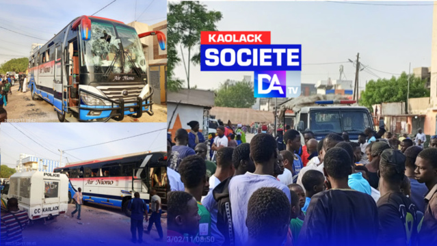 Kaolack : Des étrangers accusés d'avoir battu à mort un jeune sénégalais du nom de Abdourahim Niass... Leur bus complètement saccagé.