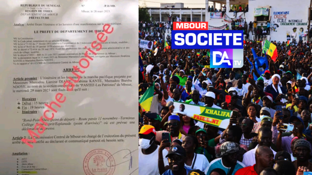 Mbour : La marche des Pastéfiens autorisée... Mbour : La marche des Pastéfiens autorisée...