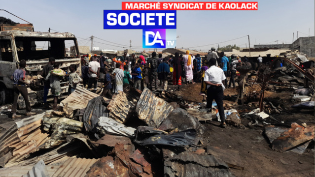 Incendie au marché syndicat de Kaolack : Plusieurs cantines partent en fumée...Un camion malien complètement calciné Incendie au marché syndicat de Kaolack : Plusieurs cantines partent en fumée...Un camion malien complètement calciné