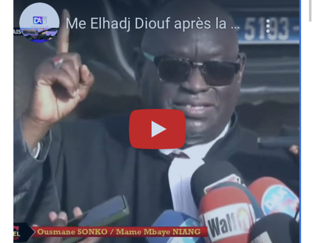 Me El Hadj Diouf après la condamnation de Sonko : « Un manipulateur ne triomphe jamais devant la justice! » Me El Hadj Diouf après la condamnation de Sonko : « Un manipulateur ne triomphe jamais devant la justice! »