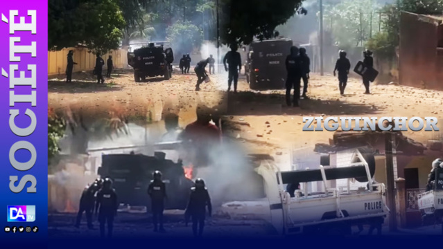 Ziguinchor : affrontements des partisans de Sonko avec les forces de l'ordre, une voiture de la police brûlée