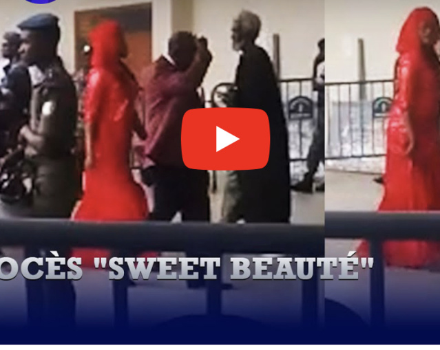 Procès « Sweet Beauté » : Vêtue d'une robe rouge, Adji Sarr est arrivée au tribunal de Dakar