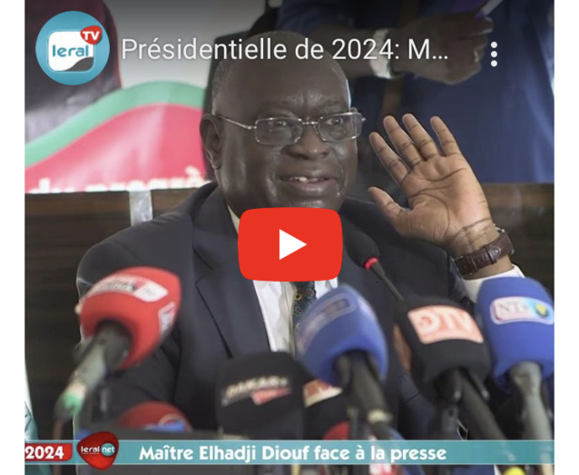 Maitre El Hadji Diouf déclare sa candidature à l'élection présidentielle de 2024 Maitre El Hadji Diouf déclare sa candidature à l'élection présidentielle de 2024