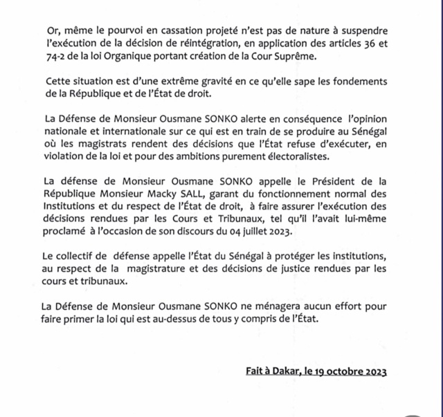 Refus de la DGE de remettre des fiches de parrainage au mandataire de Sonko: La réaction des avocats