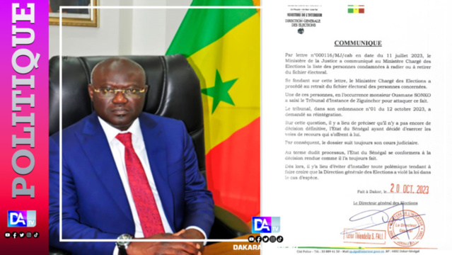 Réintégration de Ousmane Sonko: « il n'y a pas encore de décision définitive. » (Tanor Thiendella Fall, Dge) Réintégration de Ousmane Sonko: « il n'y a pas encore de décision définitive. » (Tanor Thiendella Fall, Dge)