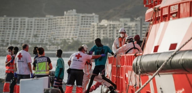 Une embarcation partie du Sénégal avec 112 personnes secourue en Espagne Une embarcation partie du Sénégal avec 112 personnes secourue en Espagne