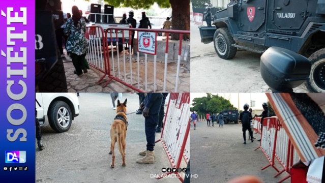 Cour Suprême : Le dispositif sécuritaire renforcé, La BIP a sorti les gros moyens Cour Suprême : Le dispositif sécuritaire renforcé, La BIP a sorti les gros moyens