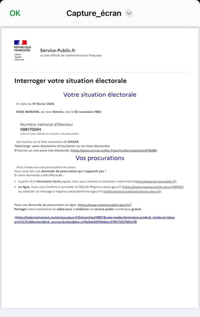 Double nationalité: Rose Wardini, candidate à l'élection présidentielle, inscrite sur le fichier électoral français Double nationalité: Rose Wardini, candidate à l'élection présidentielle, inscrite sur le fichier électoral français