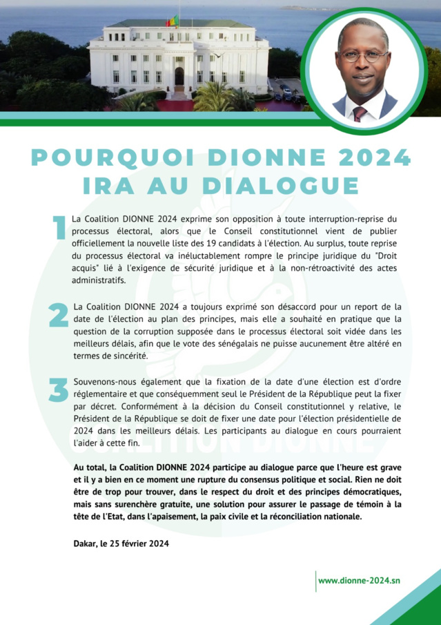 Pourquoi Dionne 2024 ira au dialogue Pourquoi Dionne 2024 ira au dialogue
