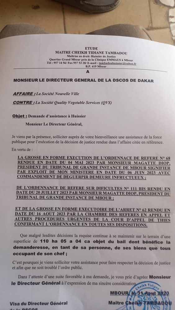 Scandale Foncier entre la société hollandaise QVS et la société Nouvelle Ville: L’avocat de Tidiane Diawara parle de manipulation et refuse de se laisser faire... Scandale Foncier entre la société hollandaise QVS et la société Nouvelle Ville: L’avocat de Tidiane Diawara parle de manipulation et refuse de se laisser faire...