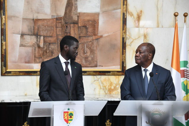 Alassane Ouattara et Diomaye Faye dans une convergence totale de point de vue Alassane Ouattara et Diomaye Faye dans une convergence totale de point de vue