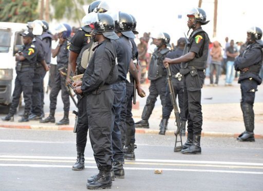 L'impressionnant dispositif sécuritaire maintenu  au tribunal de Dakar