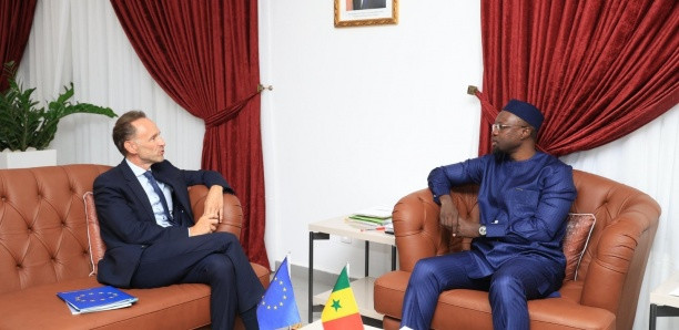 Diplomatie : Rencontre entre Ousmane Sonko et Jean Marc Pisani, ambassadeur UE Diplomatie : Rencontre entre Ousmane Sonko et Jean Marc Pisani, ambassadeur UE
