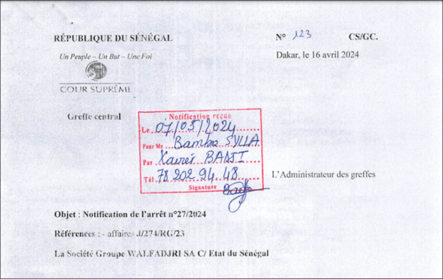 Walf : La Cour suprême vient d'annuler la suspension de son signal du mois de juin 2023