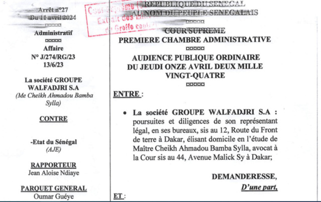 Walf : La Cour suprême vient d'annuler la suspension de son signal du mois de juin 2023 Walf : La Cour suprême vient d'annuler la suspension de son signal du mois de juin 2023