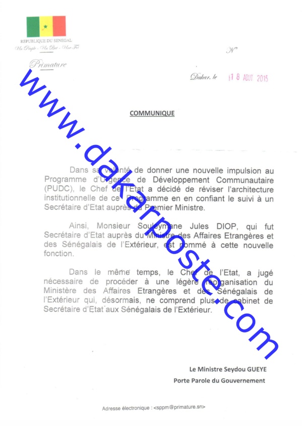 Guéguerre à fleurets mouchetés entre Mankeur Ndiaye et Souleymane Jules Diop : Comment le Président Sall a tranché pour "Jules" , promu au maroquin du PUDC Guéguerre à fleurets mouchetés entre Mankeur Ndiaye et Souleymane Jules Diop : Comment le Président Sall a tranché pour "Jules" , promu au maroquin du PUDC