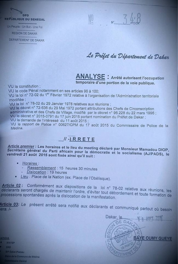 La marche de l’opposition finalement autorisée par le préfet La marche de l’opposition finalement autorisée par le préfet