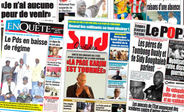 Sénégal-Revue-Presse – La presse sénégalaise fait toujours un clin d’œil à l’actualité judiciaire